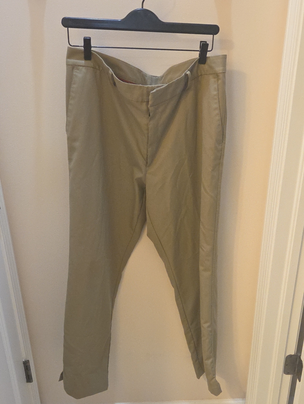 Men's Khaki Dress Pants - Classic Straight Fit Stretchy